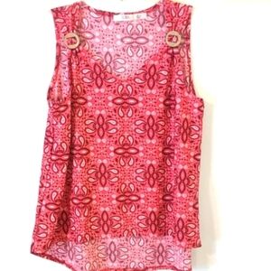 CURE RED BANDANA V-NECK HIGH-LOW HEM TANK TOP SIZE MEDIUM NWT
